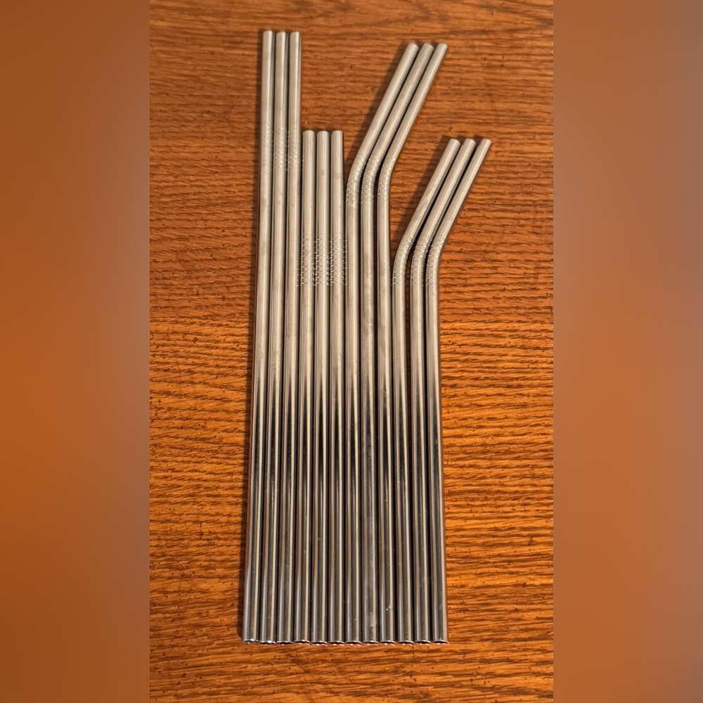 12pk Metal Straws